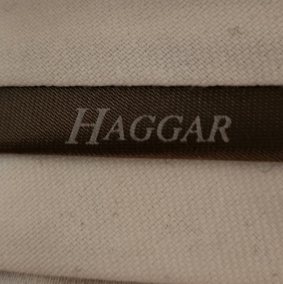 VINTAGE Haggar Men's Flat Front Pants Size 34 X 32 Brown - Picture 4 of 7